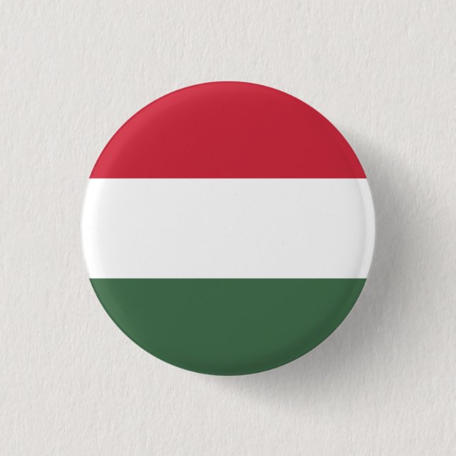 Hungarian Flag, Flag of Hungary 3 Cm Round Badge (Front)