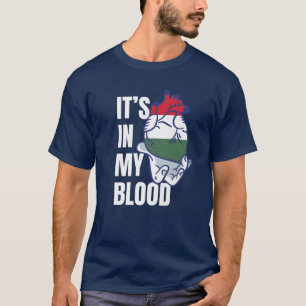 Hungarian Flag Heart Blood Veins Hand Hungary T-Shirt
