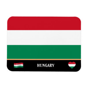 Hungarian Flag & Hungary country travel / Hungary Magnet