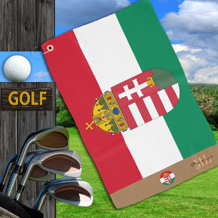 Hungarian flag & Hungary monogrammed Golf Towel