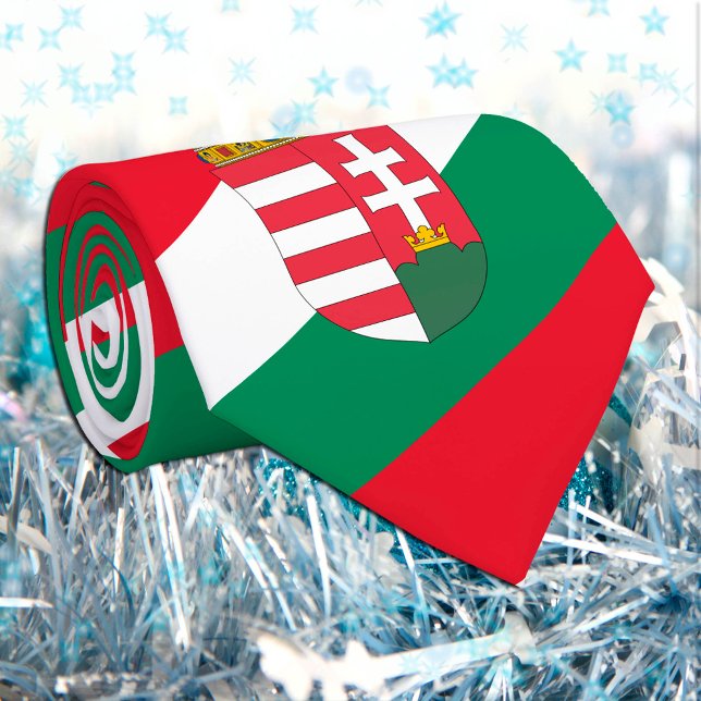 Hungarian Flag & Hungary travel, business /sports  Tie (Creator Uploaded)