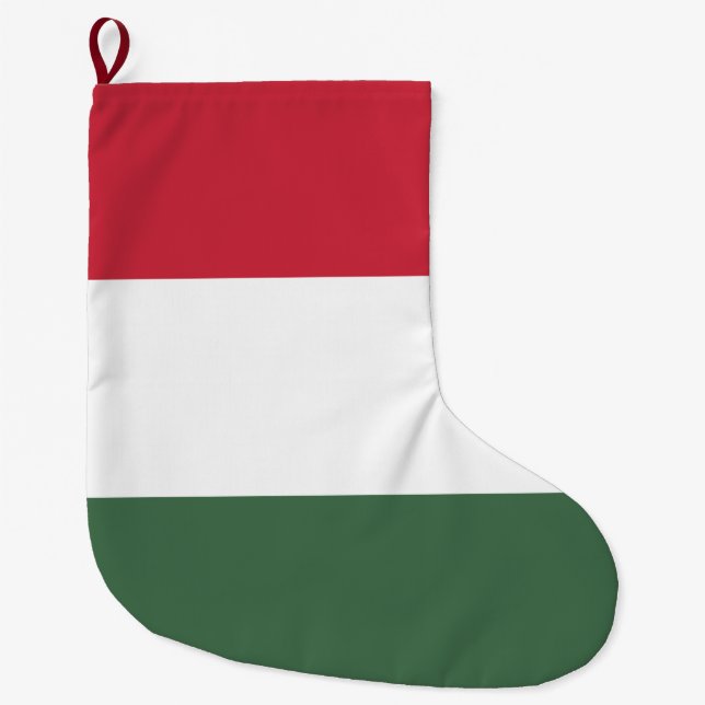Hungarian Flag Large Christmas Stocking (Front)