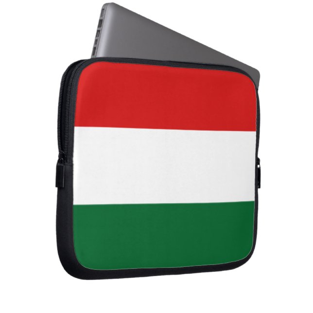Hungarian Flag Red White Green Laptop Sleeve (Front Right)