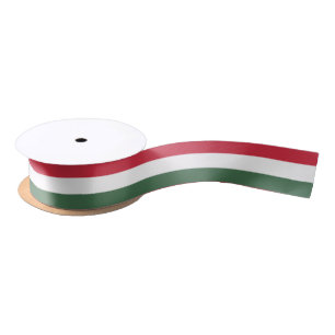Hungarian flag ribbon satin ribbon