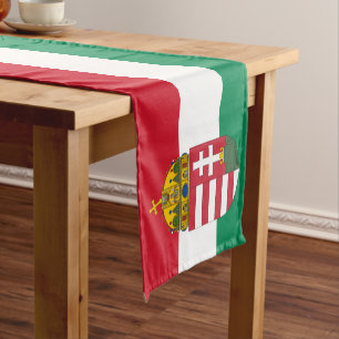 Hungarian flag & Sports fan house decor / Hungary Short Table Runner