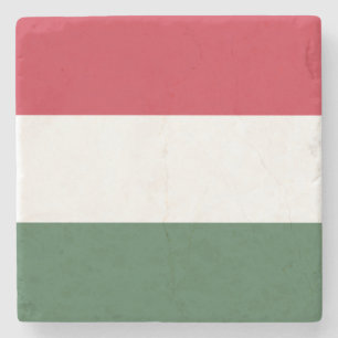 Hungarian Flag Stone Coaster
