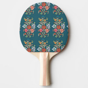 Hungarian Floral Pattern Ping Pong Paddle