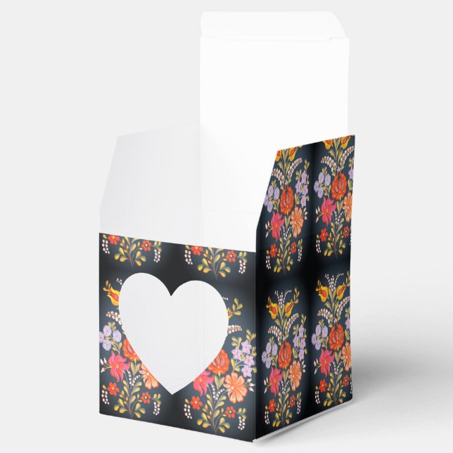 hungarian flowers -vibrant colors favour box (Opened)