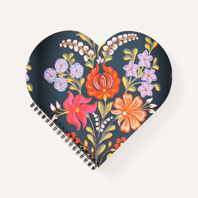 hungarian flowers -vibrant colors notebook (Front)