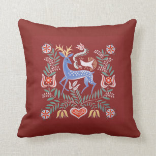 Red Deer Stag Decorative & Throw Cushions | Zazzle NZ