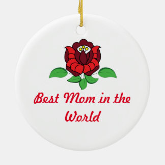 Hungarian folk art floral personalised ceramic tree decoration