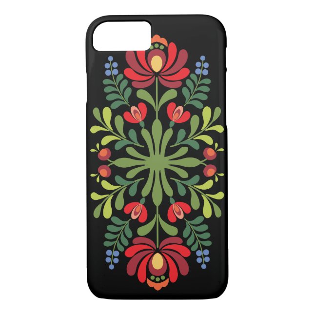Hungarian Folk Design Red and Pink Case-Mate iPhone Case (Back)