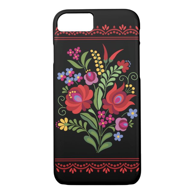 Hungarian Folk Design Red Peppers Case-Mate iPhone Case (Back)