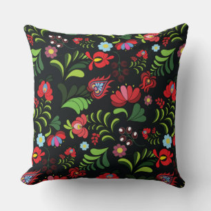 Hungarian Folk Flower Art Cushion