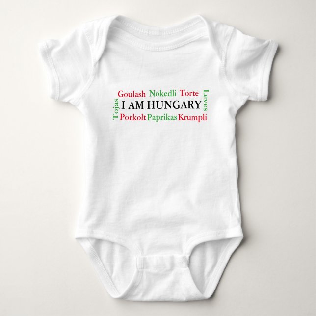 Hungarian Foods Baby Bodysuit (Front)