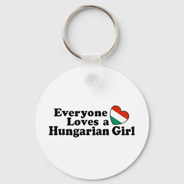 Hungarian Girl Key Ring (Front)