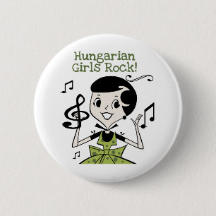 Hungarian Girls Rock 6 Cm Round Badge