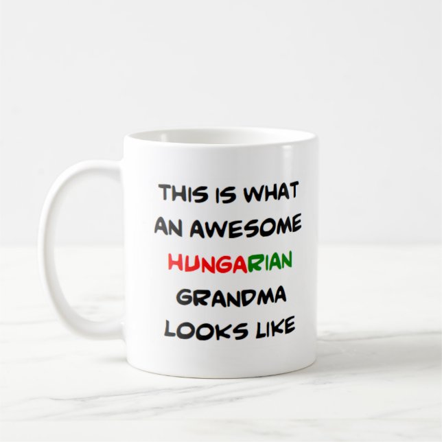 hungarian grandma, awesome coffee mug (Left)