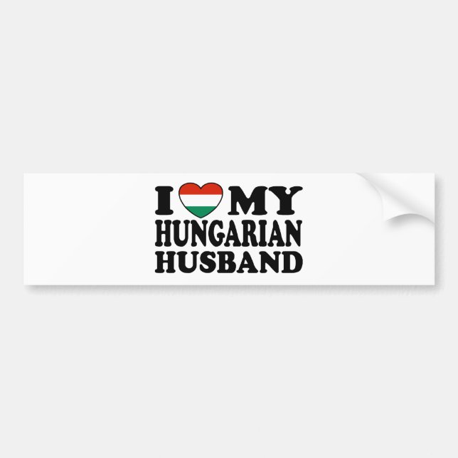 Hungarian Husband Bumper Sticker (Front)