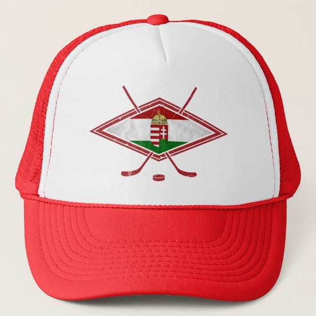 Hungarian Magyar Hockey Logo Trucker Hat (Front)