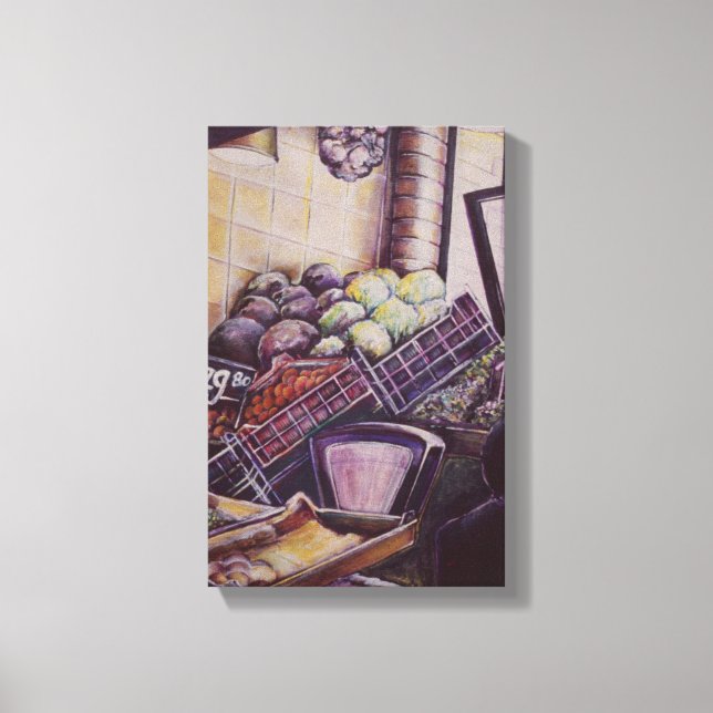 Hungarian Market Place, Budapest Canvas Print (Front)