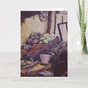 Hungarian Market Place Budapest Greeting Card