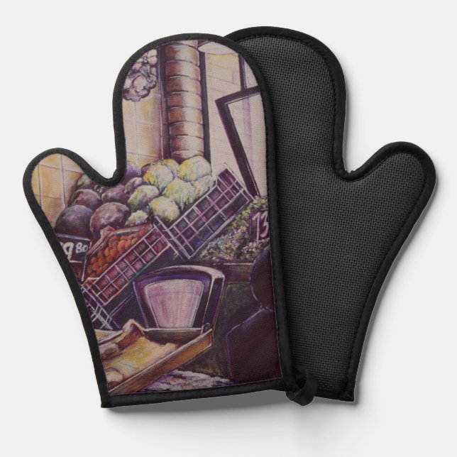 Hungarian Market Place, Budapest Oven Mitt (Front/Back)