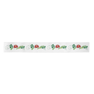 Hungarian Matyo  folk motif Satin Ribbon