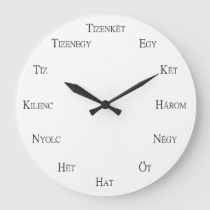 Hungarian Numbers Learning Customisable Language Large Clock
