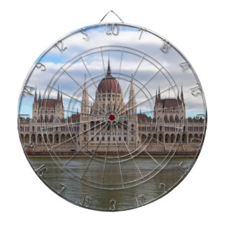 Hungarian Parliament Budapest by day Dartboard