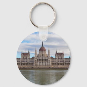 Hungarian Parliament Budapest by day Key Ring