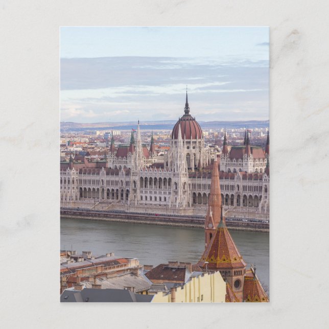 Hungarian Parliament Budapest by day Postcard (Front)