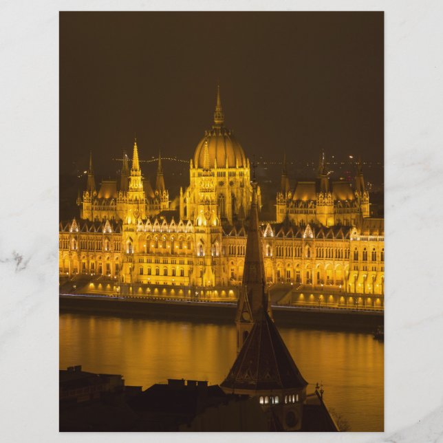 Hungarian Parliament Budapest by night (Front)