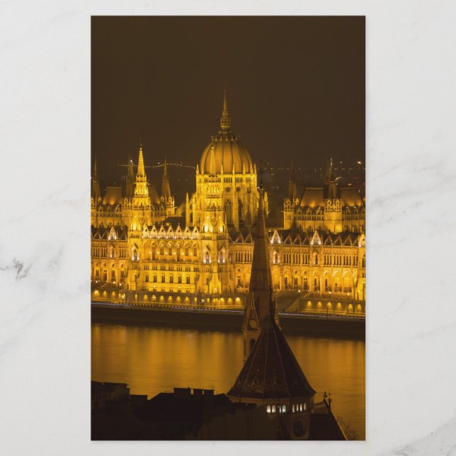 Hungarian Parliament Budapest by night (Front)