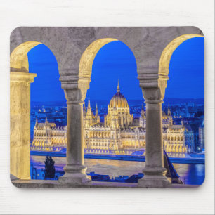 Hungarian Parliament Building at Dusk Mouse Pad