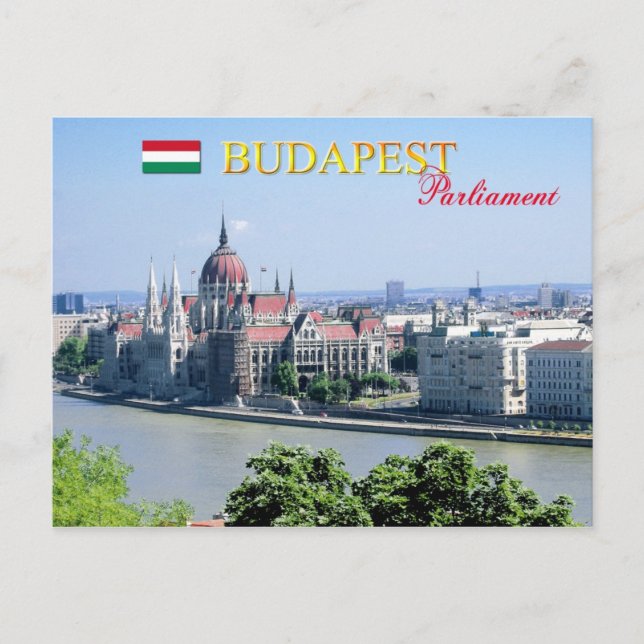Hungarian Parliament Building, Budapest Postcard (Front)