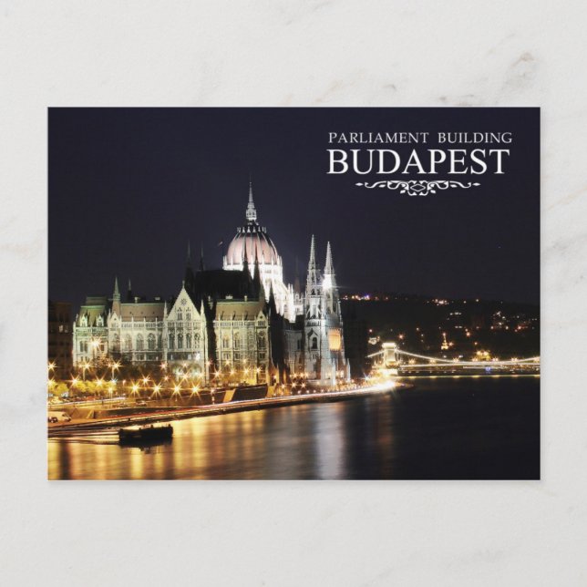 Hungarian Parliament Building, Budapest Postcard (Front)