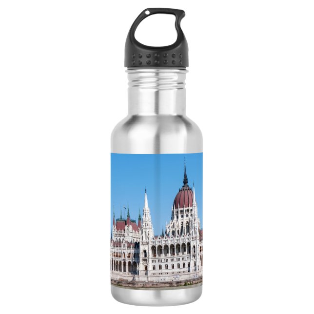 Hungarian Parliament Building in Budapest 532 Ml Water Bottle (Front)