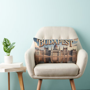 Hungarian Parliament Building in Budapest Lumbar Cushion