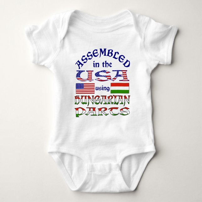 Hungarian Parts Front Baby Bodysuit (Front)