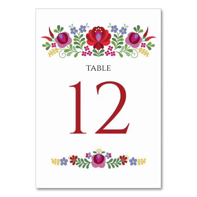 Hungarian Red Peppers Table Card (Front)