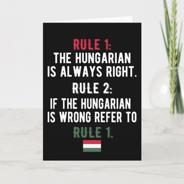 Hungarian Roots Hungary Flag Hungarian Heritage Card (Front)