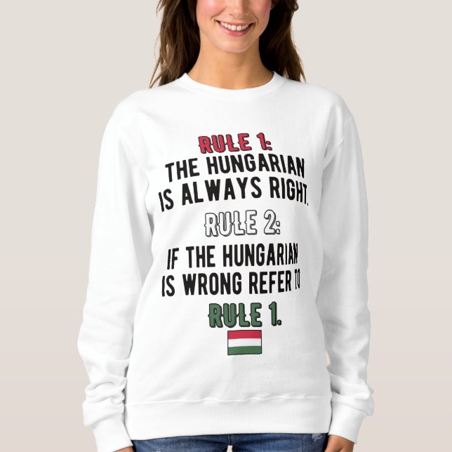 Hungarian Roots Hungary Flag Hungarian Heritage Sweatshirt (Front)