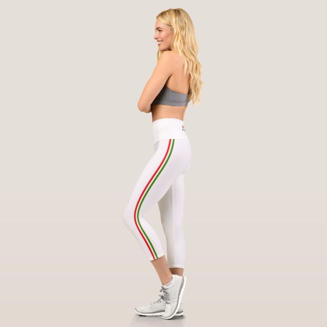 Hungarian stripes flag capri leggings (Left)