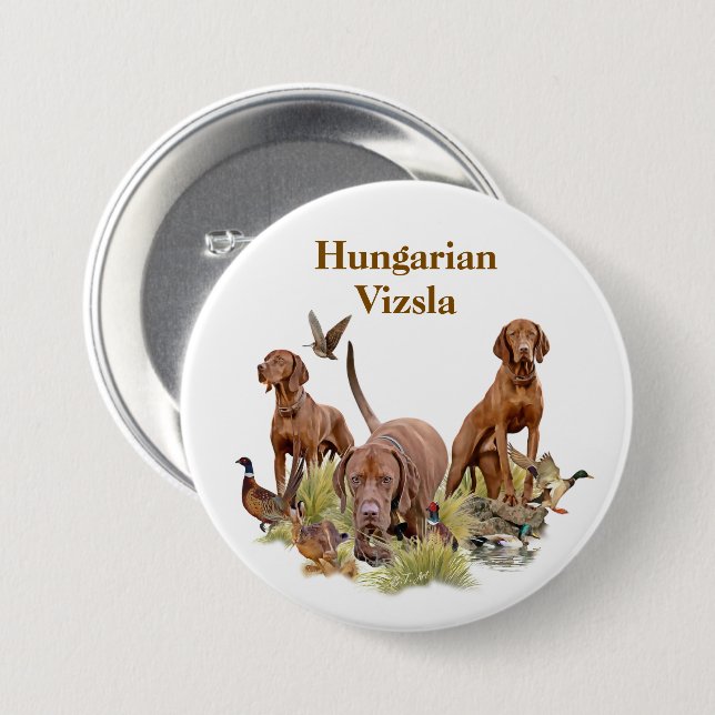 	Hungarian Vizsla 7.5 Cm Round Badge (Front & Back)