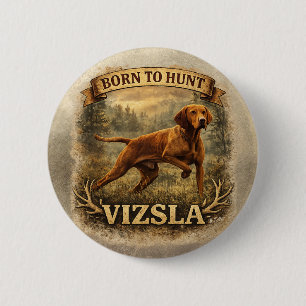 Hungarian Vizsla Art    6 Cm Round Badge
