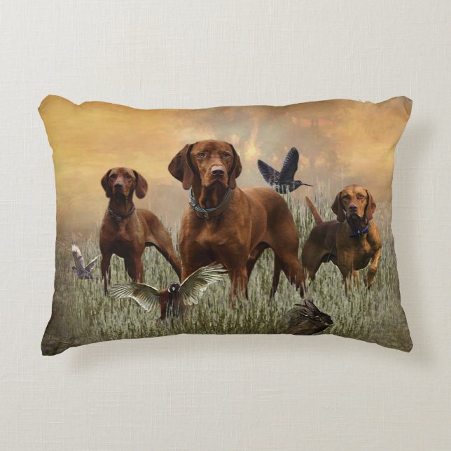 Hungarian Vizsla Art   Decorative Cushion (Front)