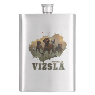 Hungarian Vizsla Art Hip Flask