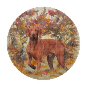 Hungarian Vizsla art  Throw Pillow Glass Coaster C Cutting Board
