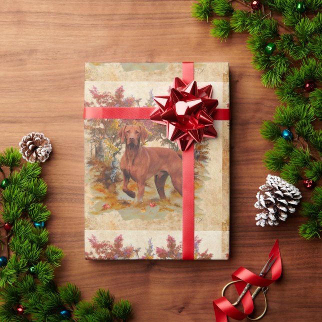 Hungarian Vizsla Art Wrapping Paper (Holiday Gift)